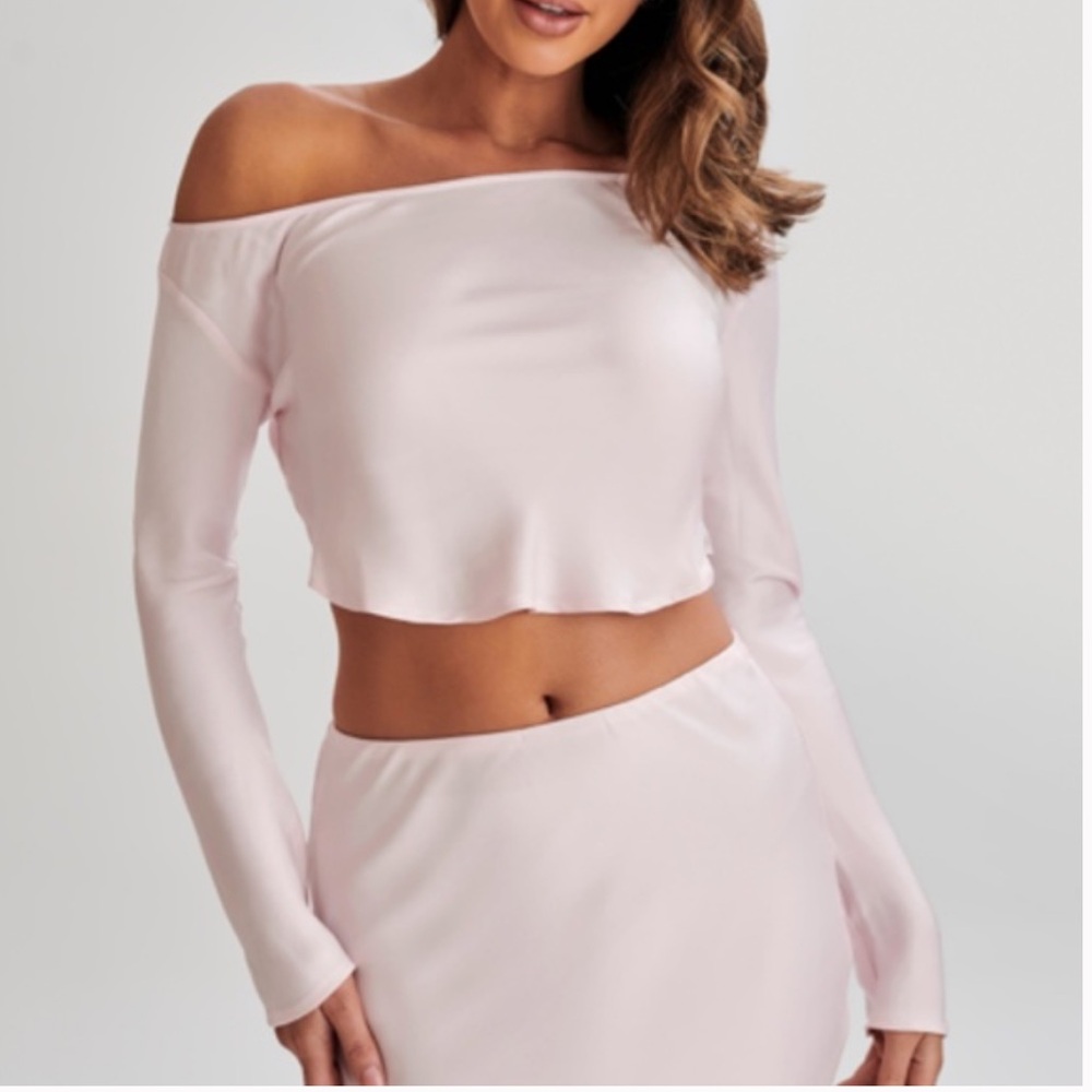 pink satin set